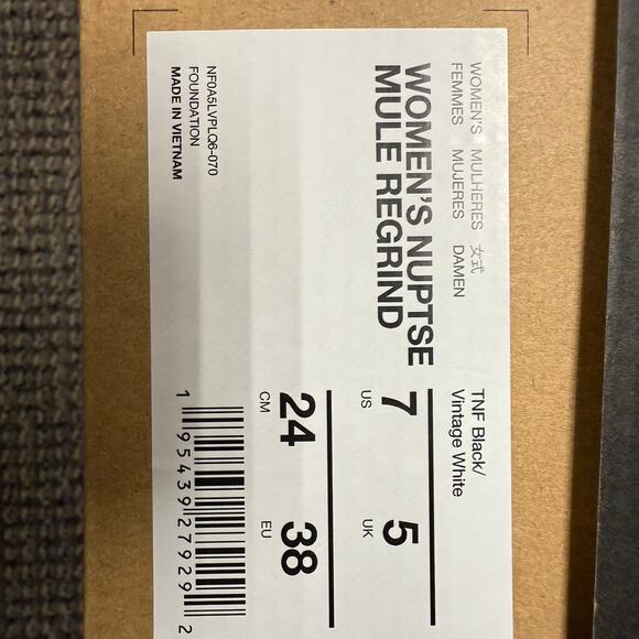 THE NORTH FACE WOMEN'S 7 NUPTSE MULE DARK GRAY 75% GOOSE DOWN - Picture 4 of 4